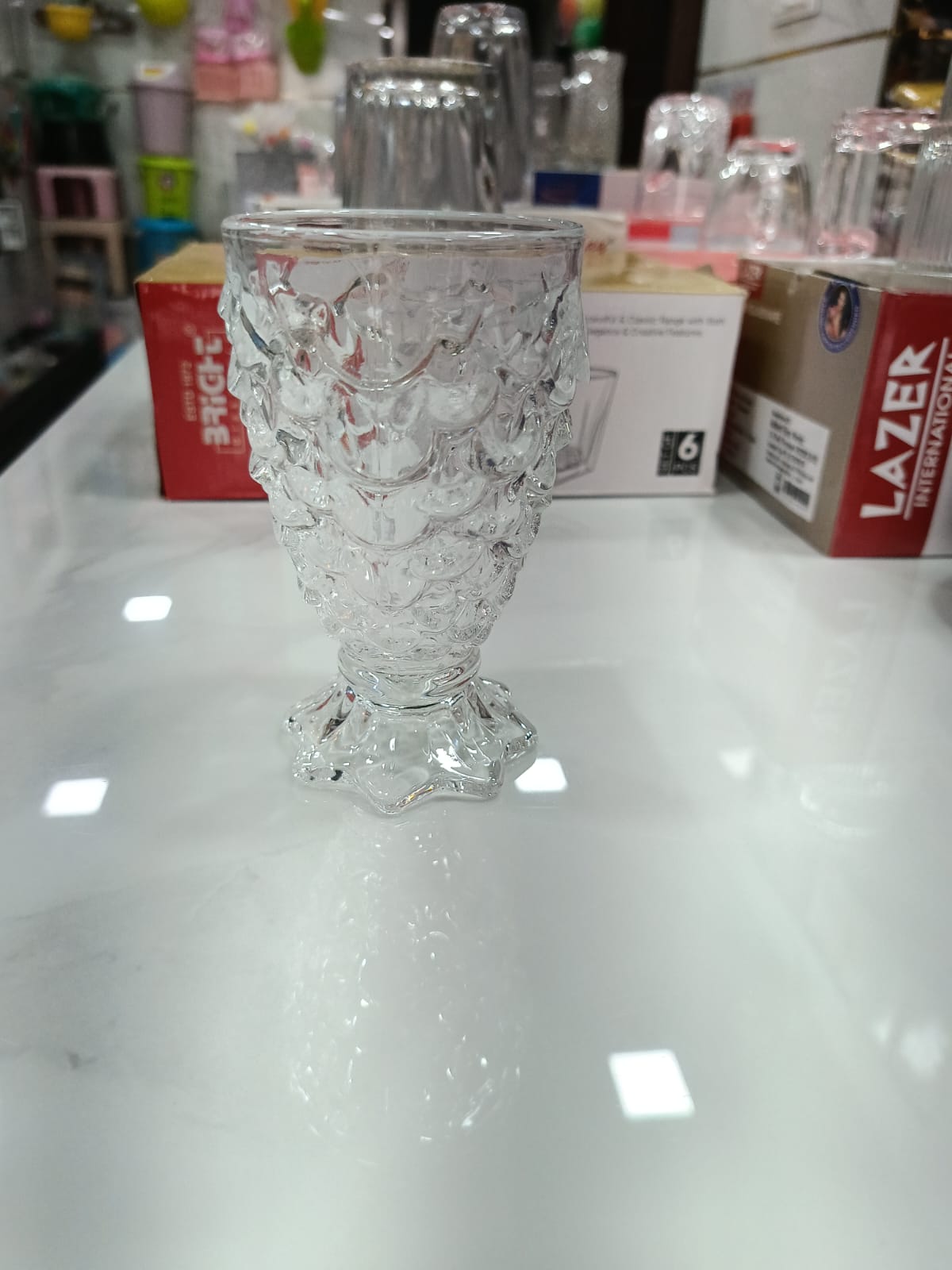 Icecream Shake Fish Cut Glass