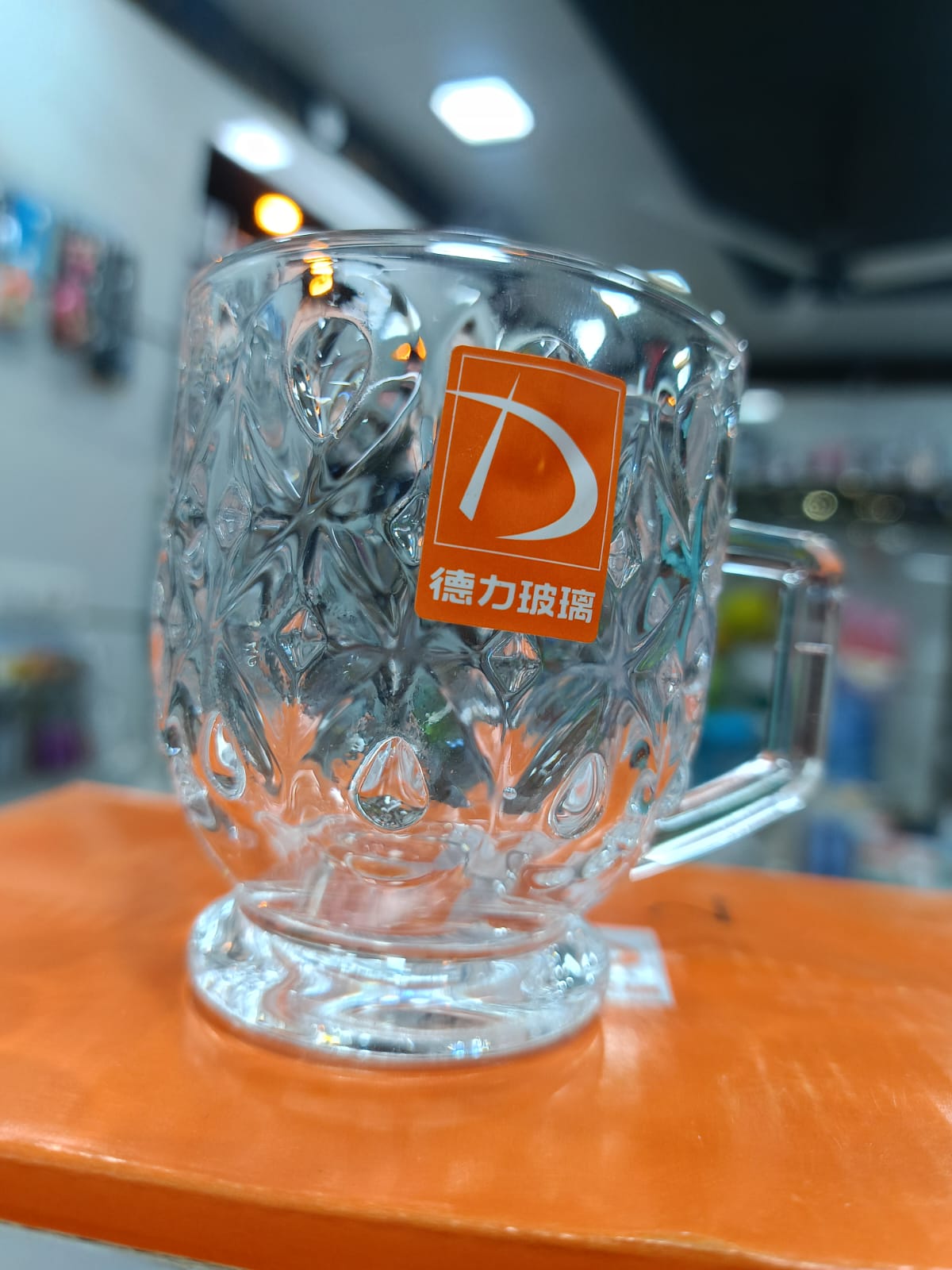Diamond Cut Glass Tea Cup