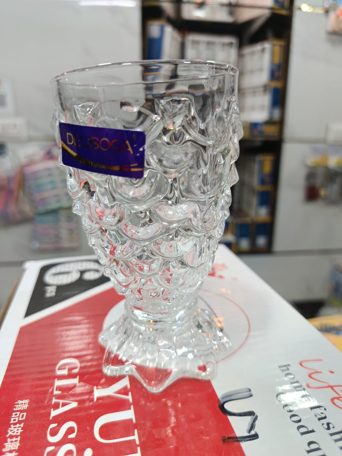 Fish Cut Imported Glass Tea Cups